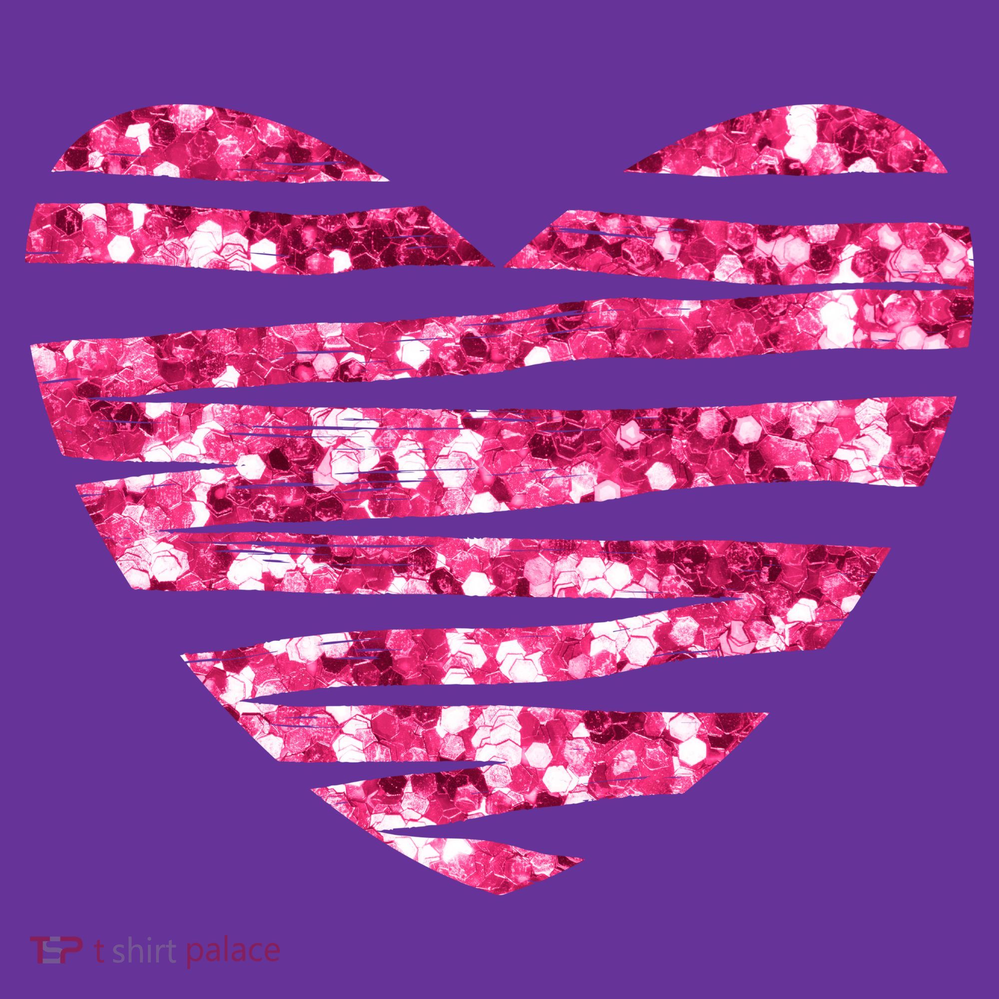 Pink Glitter Heart Cute Gift Toddler T-Shirt