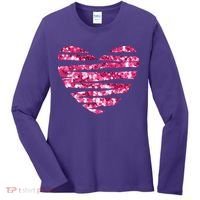 Pink Glitter Heart Cute Gift Women's Long Sleeve Shirt thumb 0