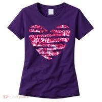Pink Glitter Heart Cute Gift Women's T-Shirt thumb 0