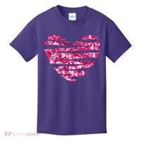 Pink Glitter Heart Cute Gift Kids T-Shirt thumb 0