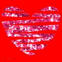Pink Glitter Heart Cute Gift Santa Hat thumb 1