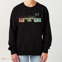 Pianist Gift Idea Keyboards Music Notes Piano Women's Sweatshirt thumb 0