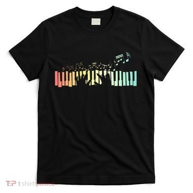 Pianist Gift Idea Keyboards Music Notes Piano T-Shirt