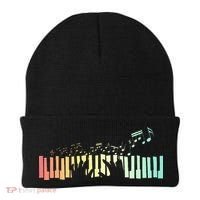 Pianist Gift Idea Keyboards Music Notes Piano Beanie thumb 0