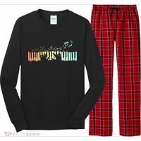 Pianist Gift Idea Keyboards Music Notes Piano Long Sleeve Pajama Set thumb 0