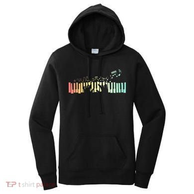 Pianist Gift Idea Keyboards Music Notes Piano Women's Hoodie