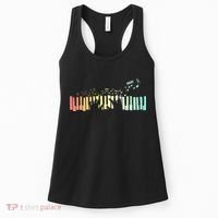 Pianist Gift Idea Keyboards Music Notes Piano Women's Tank Top thumb 0