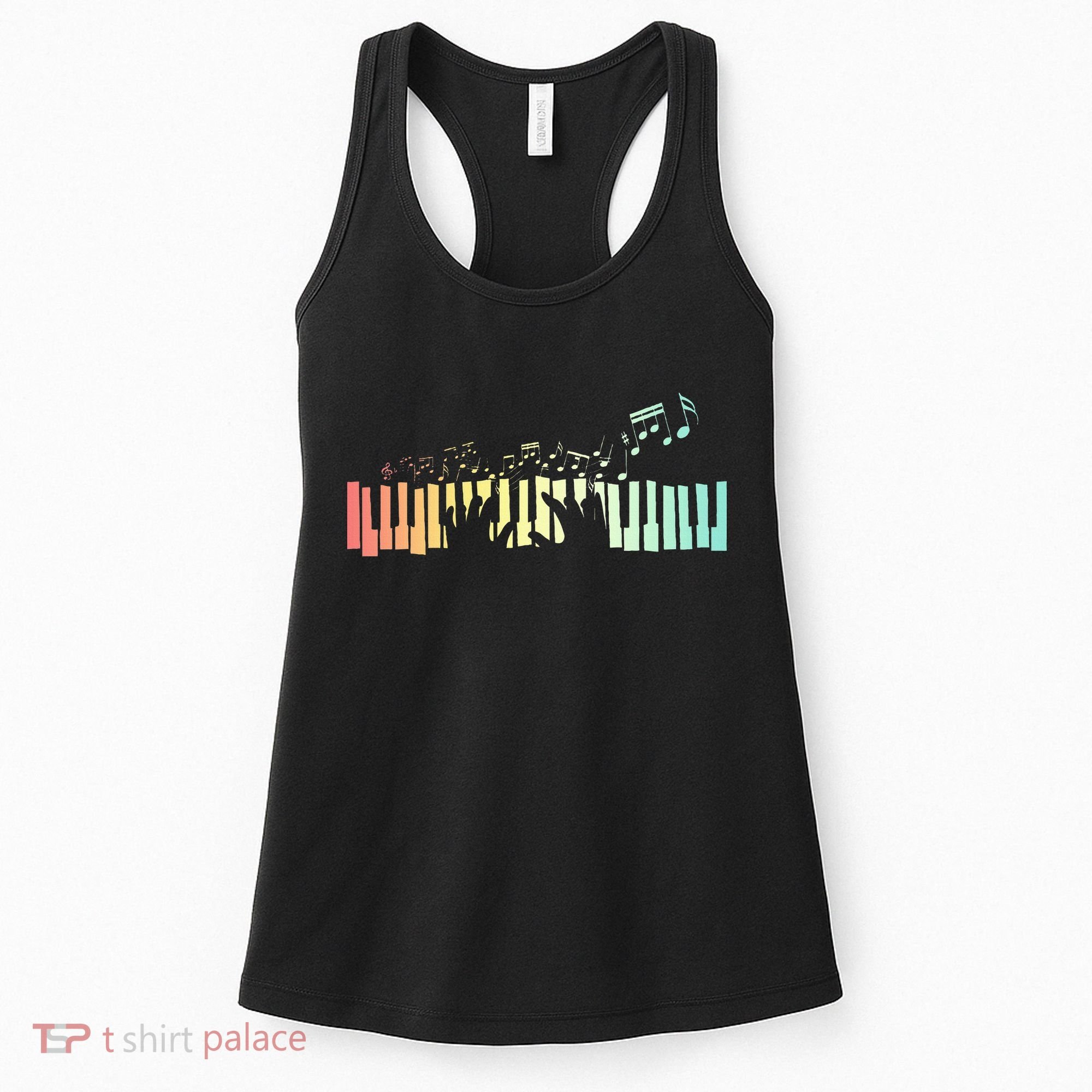 Pianist Gift Idea Keyboards Music Notes Piano Women's Tank Top