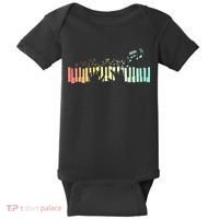Pianist Gift Idea Keyboards Music Notes Piano Baby Bodysuit thumb 0
