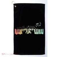 Pianist Gift Idea Keyboards Music Notes Piano Golf Towel thumb 0