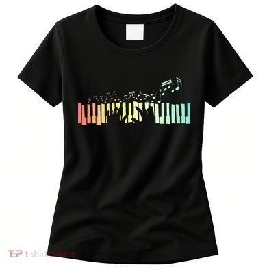 Pianist Gift Idea Keyboards Music Notes Piano Women's T-Shirt