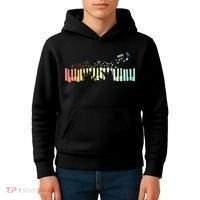 Pianist Gift Idea Keyboards Music Notes Piano Kids Hoodie thumb 4