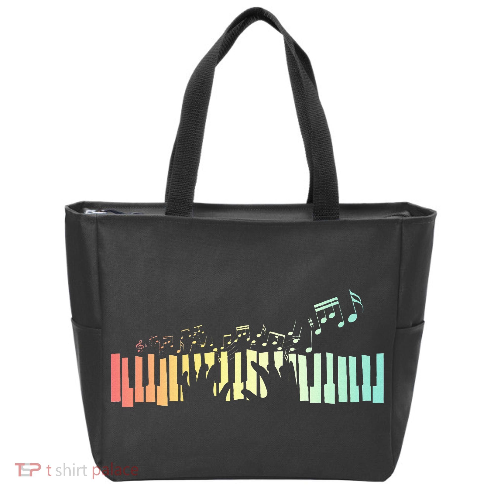 Pianist Gift Idea Keyboards Music Notes Piano Tote Bag
