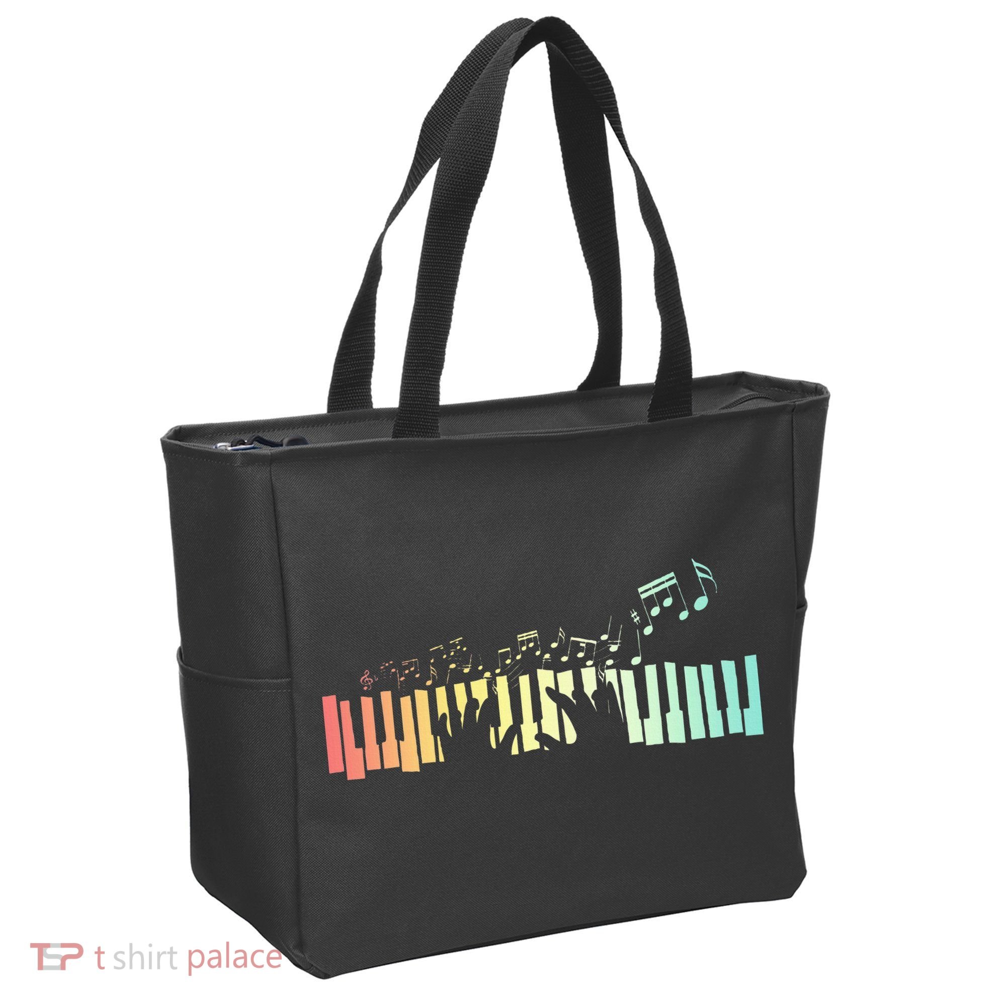 Pianist Gift Idea Keyboards Music Notes Piano Tote Bag