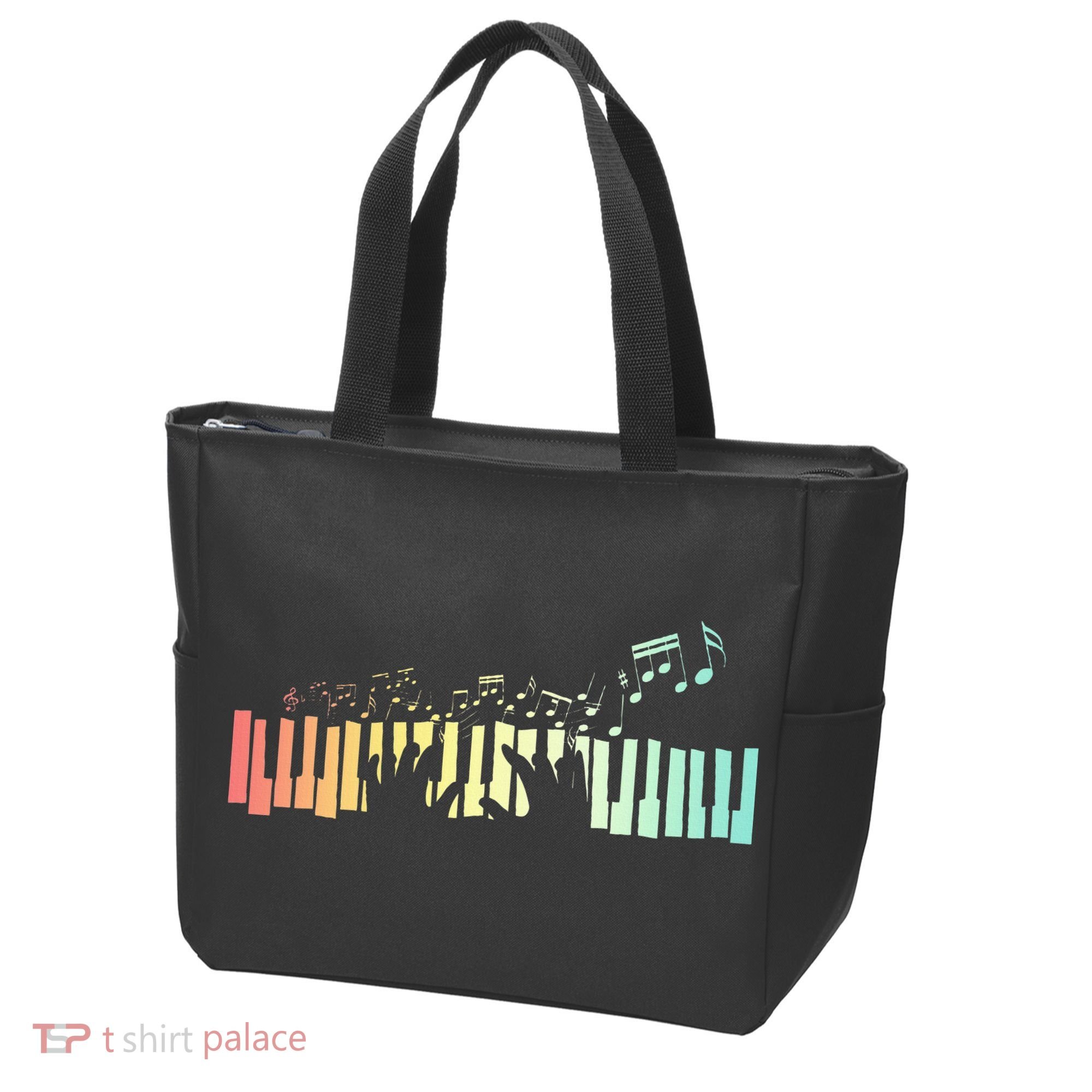 Pianist Gift Idea Keyboards Music Notes Piano Tote Bag