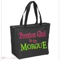 Prettiest Girl In The Morgue Tote Bag thumb 2