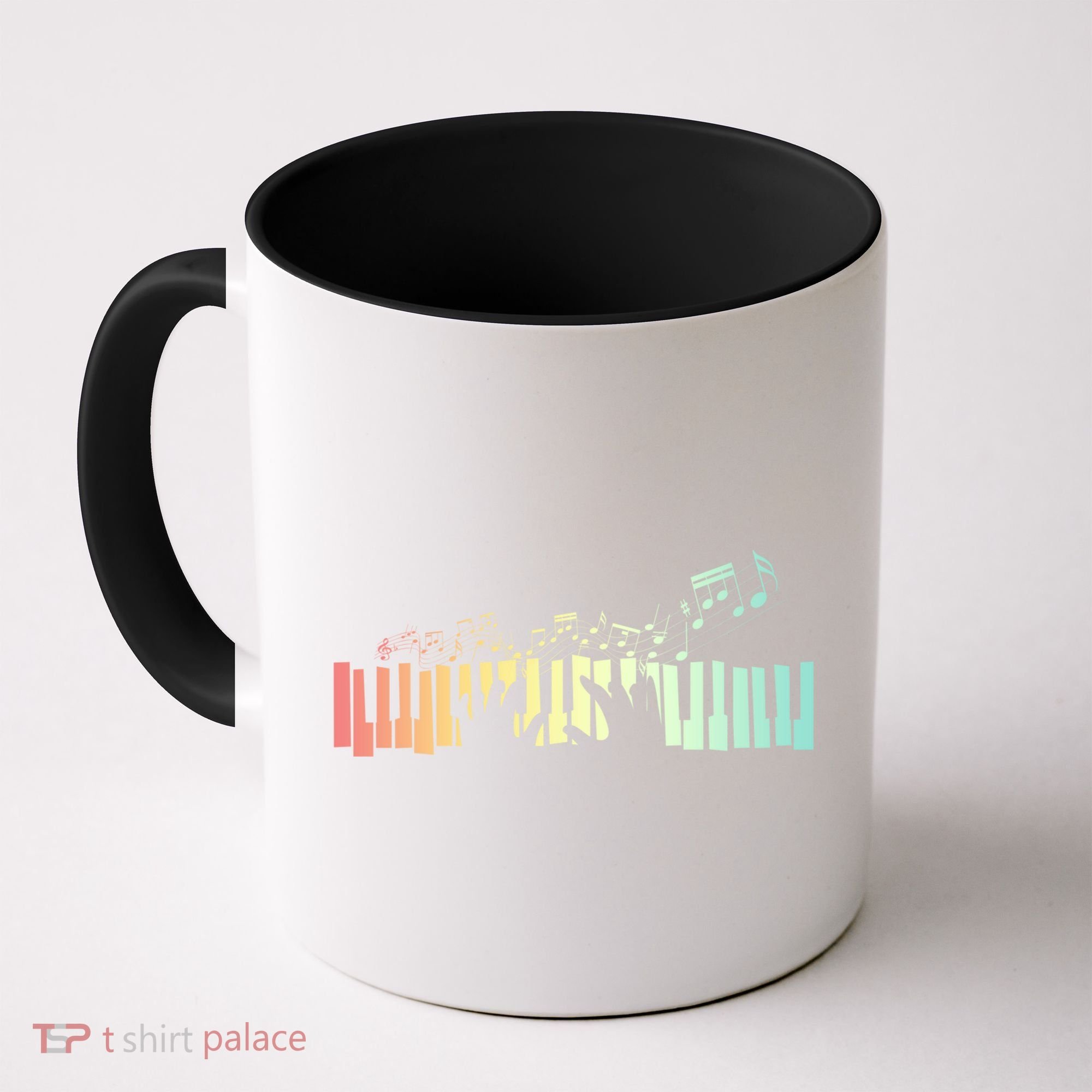 Pianist Gift Idea Keyboards Music Notes Piano Gift Coffee Mug
