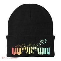 Pianist Gift Idea Keyboards Music Notes Piano Gift Beanie thumb 0