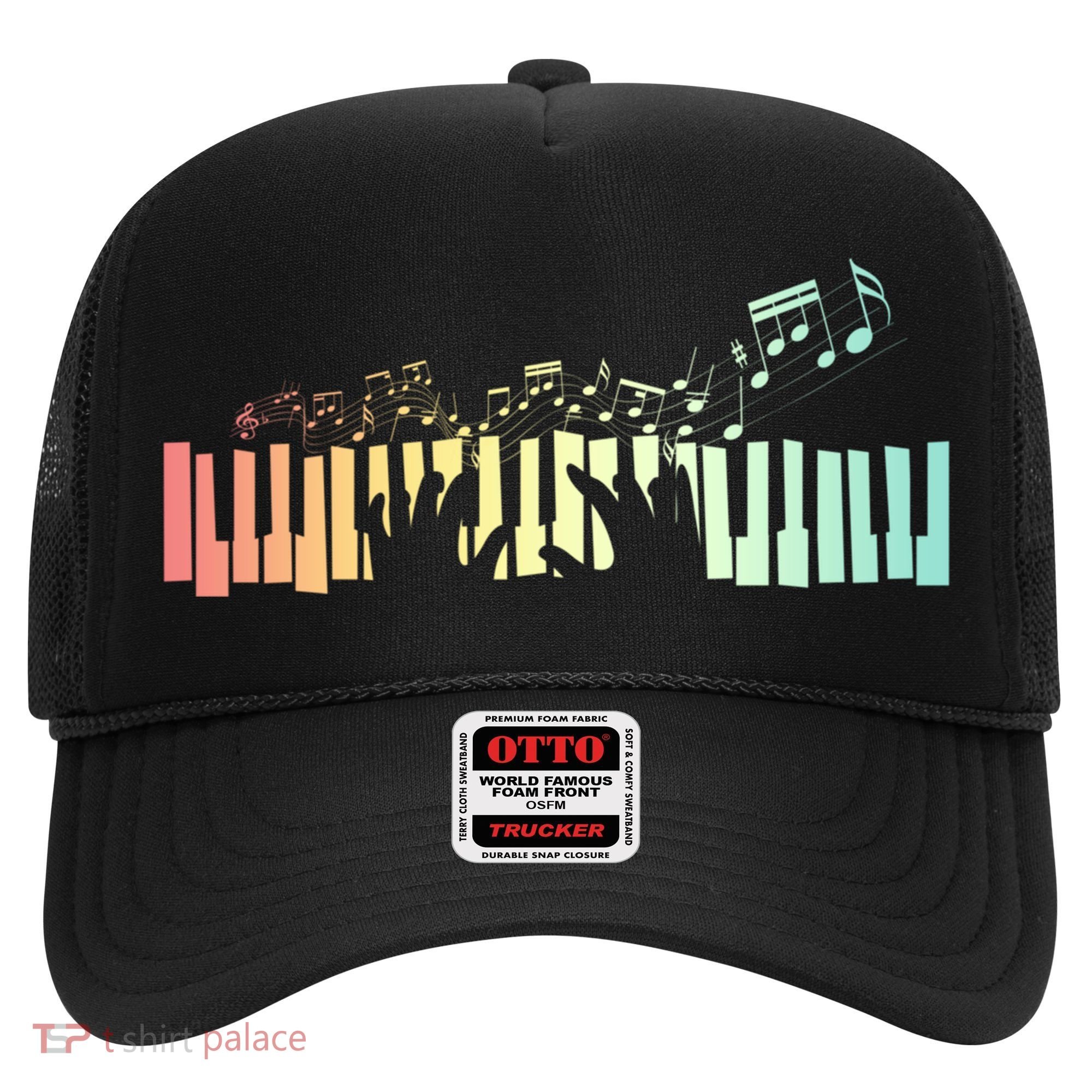 Pianist Gift Idea Keyboards Music Notes Piano Gift Hat