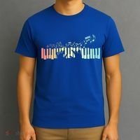 Pianist Gift Idea Keyboards Music Notes Piano Gift T-Shirt thumb 3