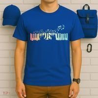 Pianist Gift Idea Keyboards Music Notes Piano Gift T-Shirt thumb 6