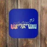 Pianist Gift Idea Keyboards Music Notes Piano Gift Coaster thumb 0