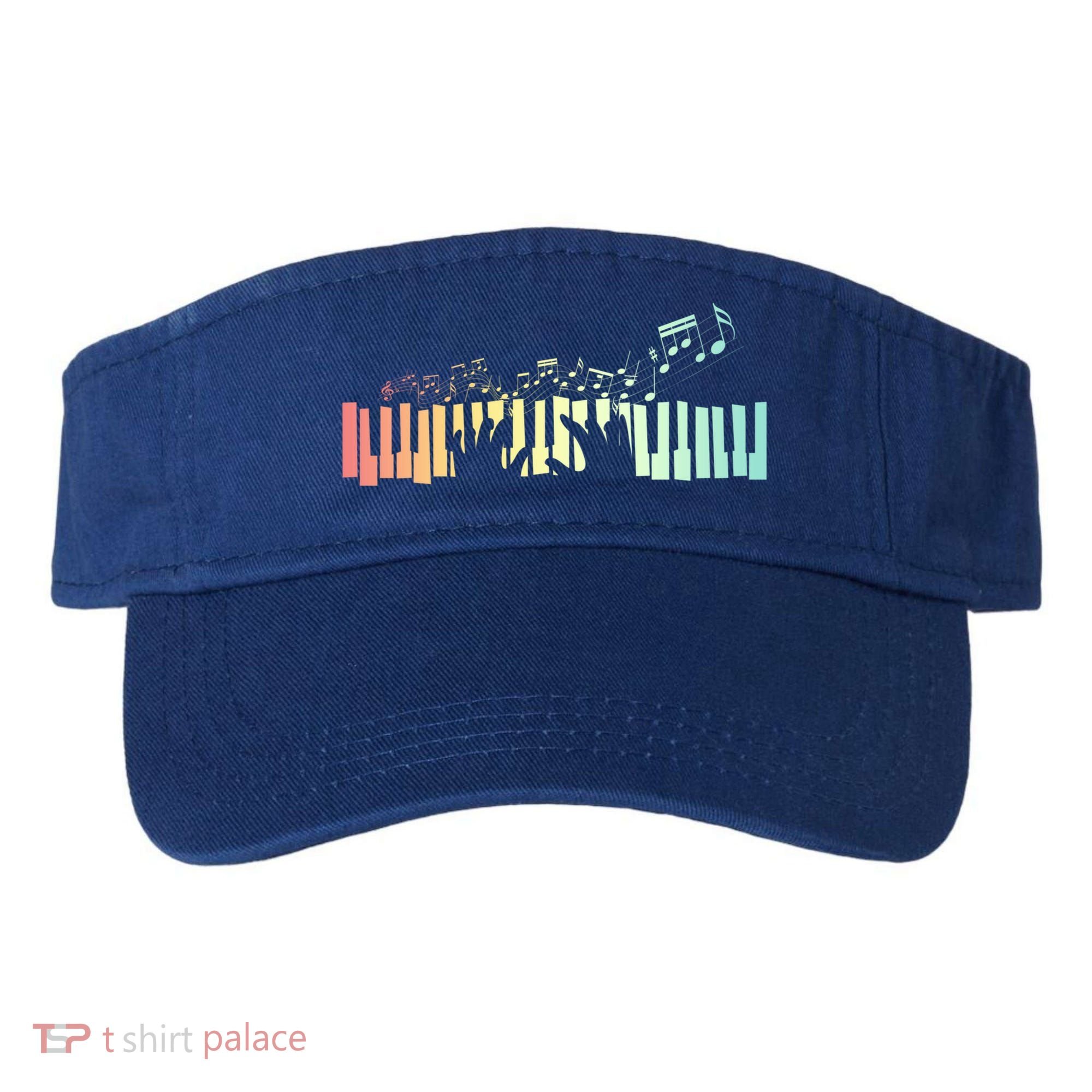 Pianist Gift Idea Keyboards Music Notes Piano Gift Visor