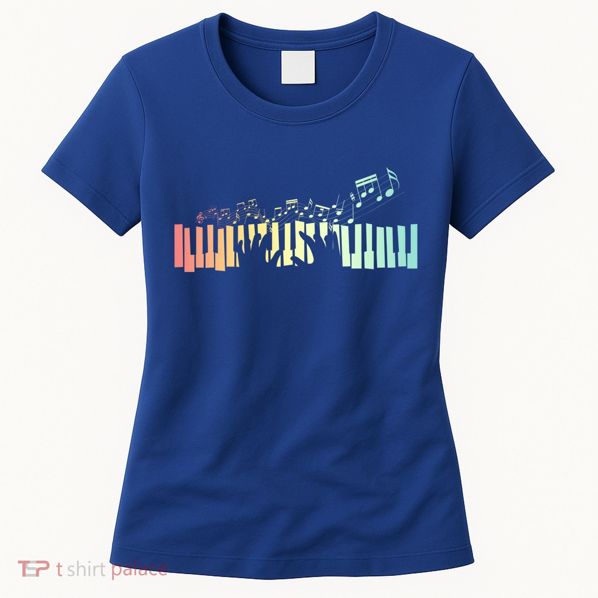 Pianist Gift Idea Keyboards Music Notes Piano Gift Women's T-Shirt