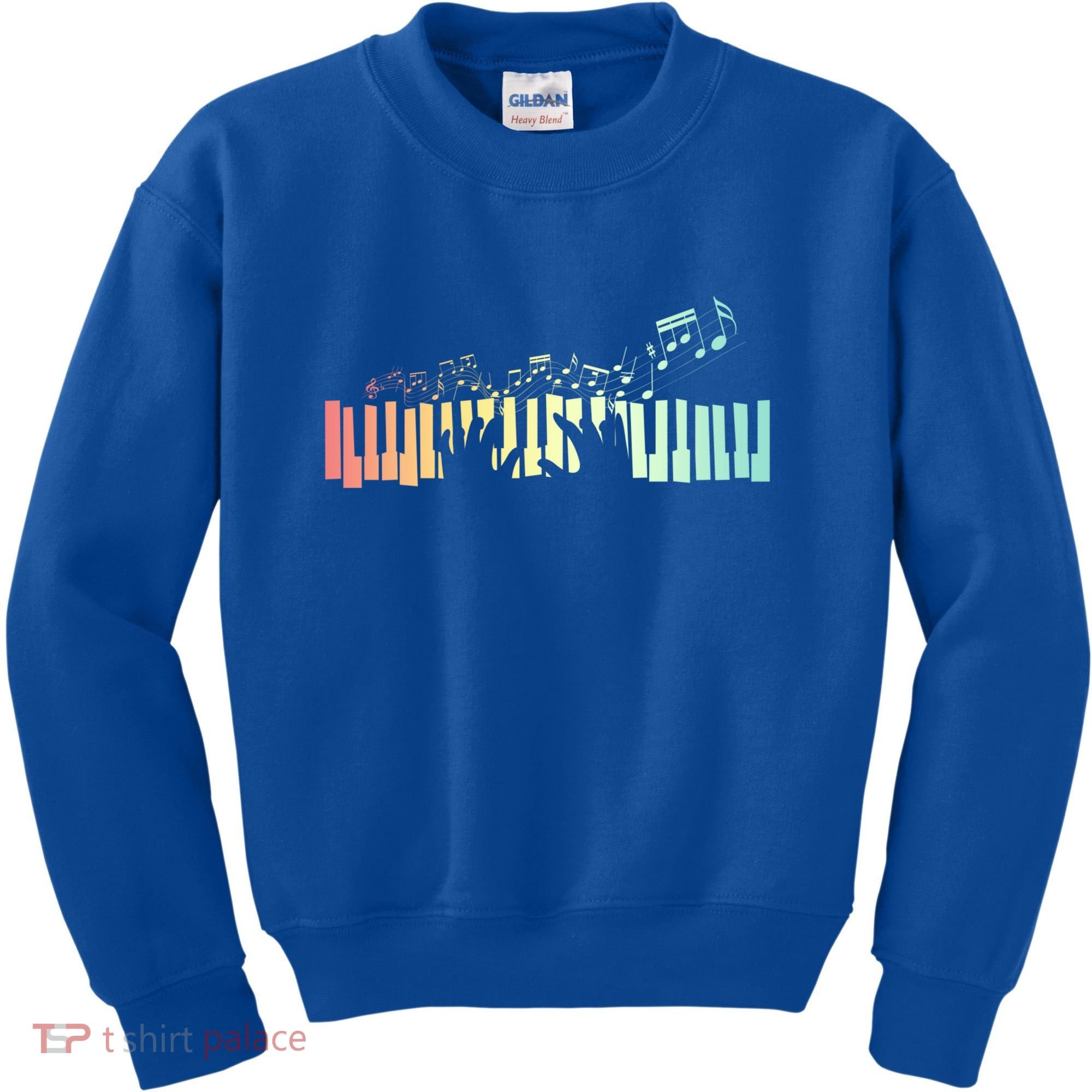 Pianist Gift Idea Keyboards Music Notes Piano Gift Kids Sweatshirt