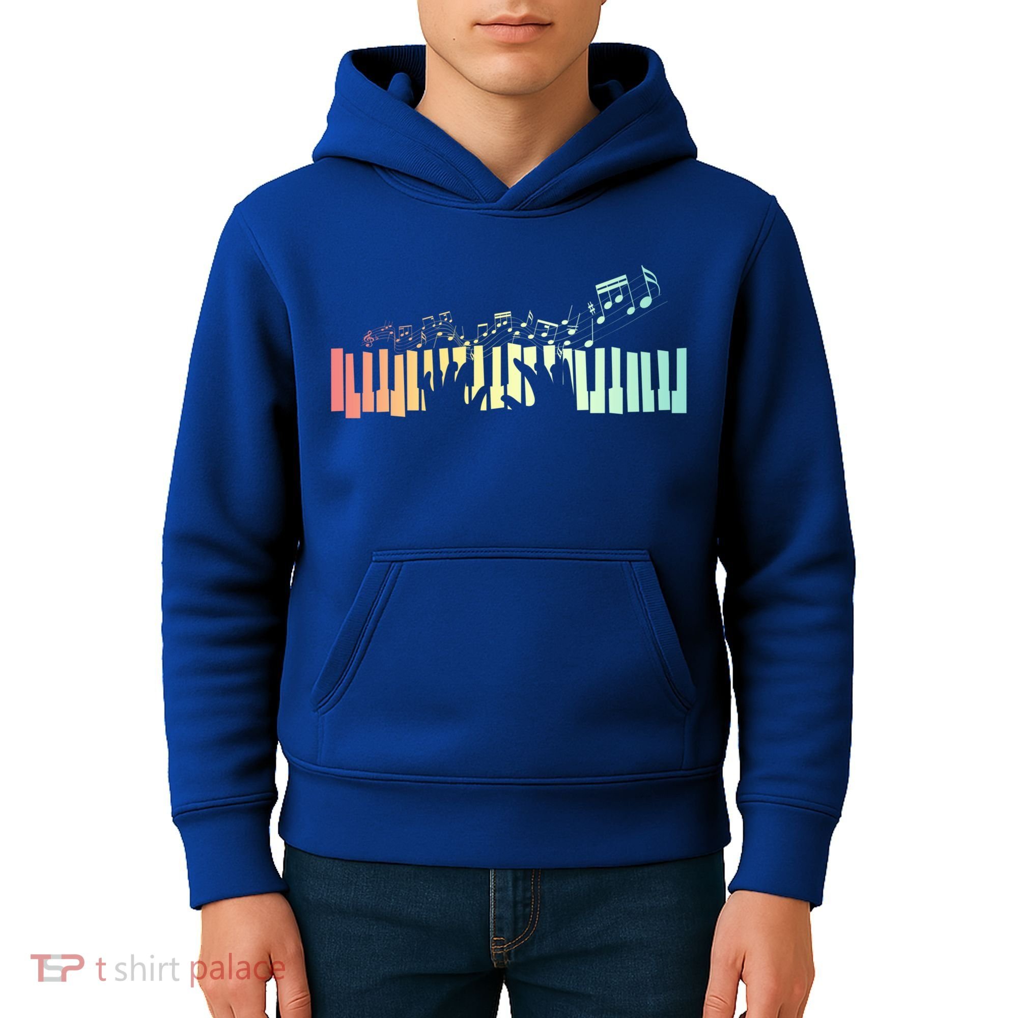 Pianist Gift Idea Keyboards Music Notes Piano Gift Kids Hoodie