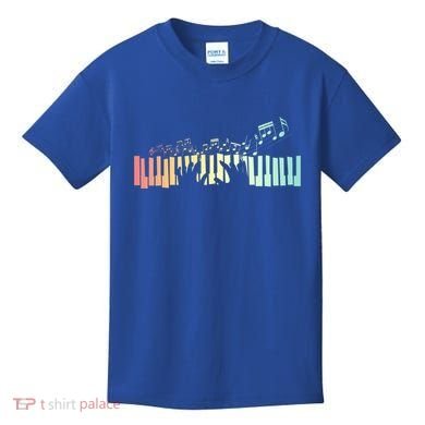 Pianist Gift Idea Keyboards Music Notes Piano Gift Kids T-Shirt