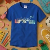Pianist Gift Idea Keyboards Music Notes Piano Gift Kids T-Shirt thumb 3