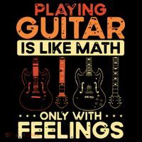 Playing Guitar Is Like Math Only With Feelings Guitar Ornament thumb 1