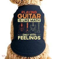 Playing Guitar Is Like Math Only With Feelings Guitar Doggie Tank thumb 0