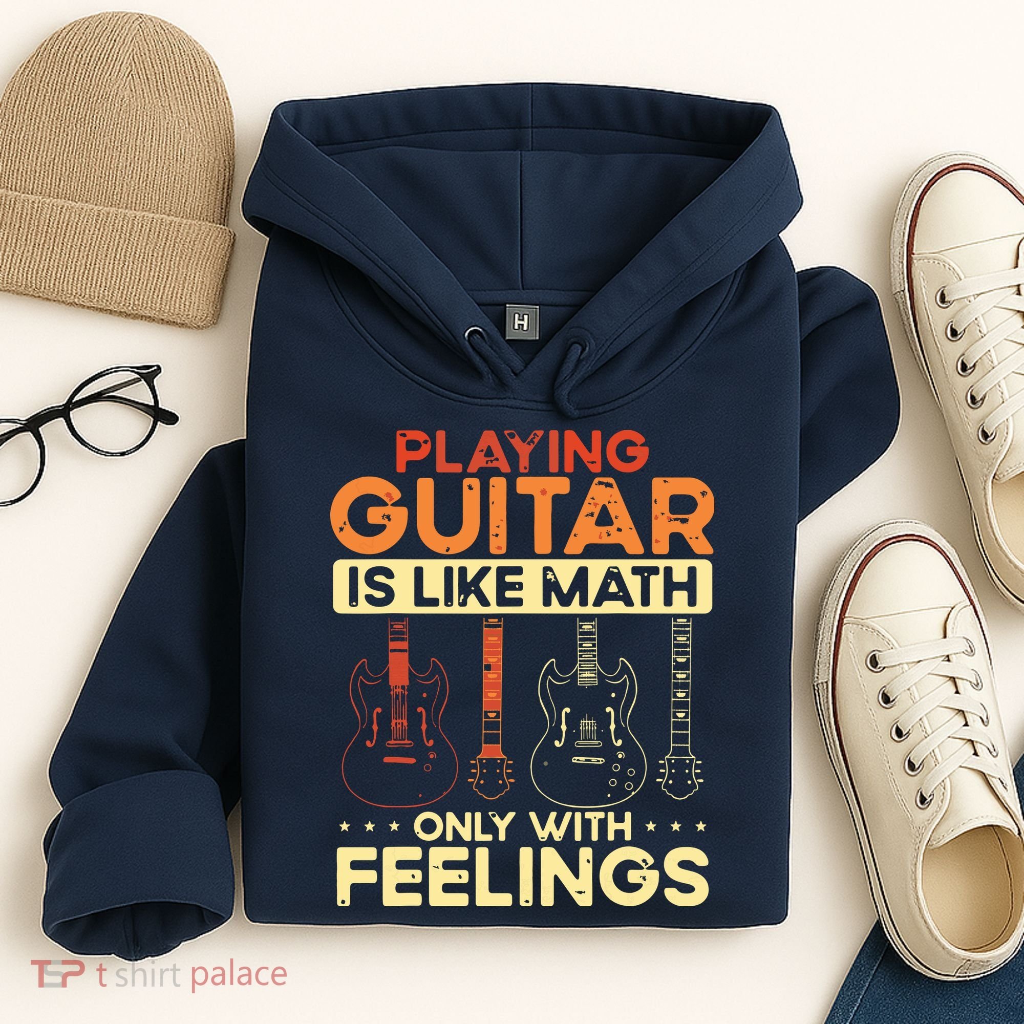 Playing Guitar Is Like Math Only With Feelings Guitar Hoodie
