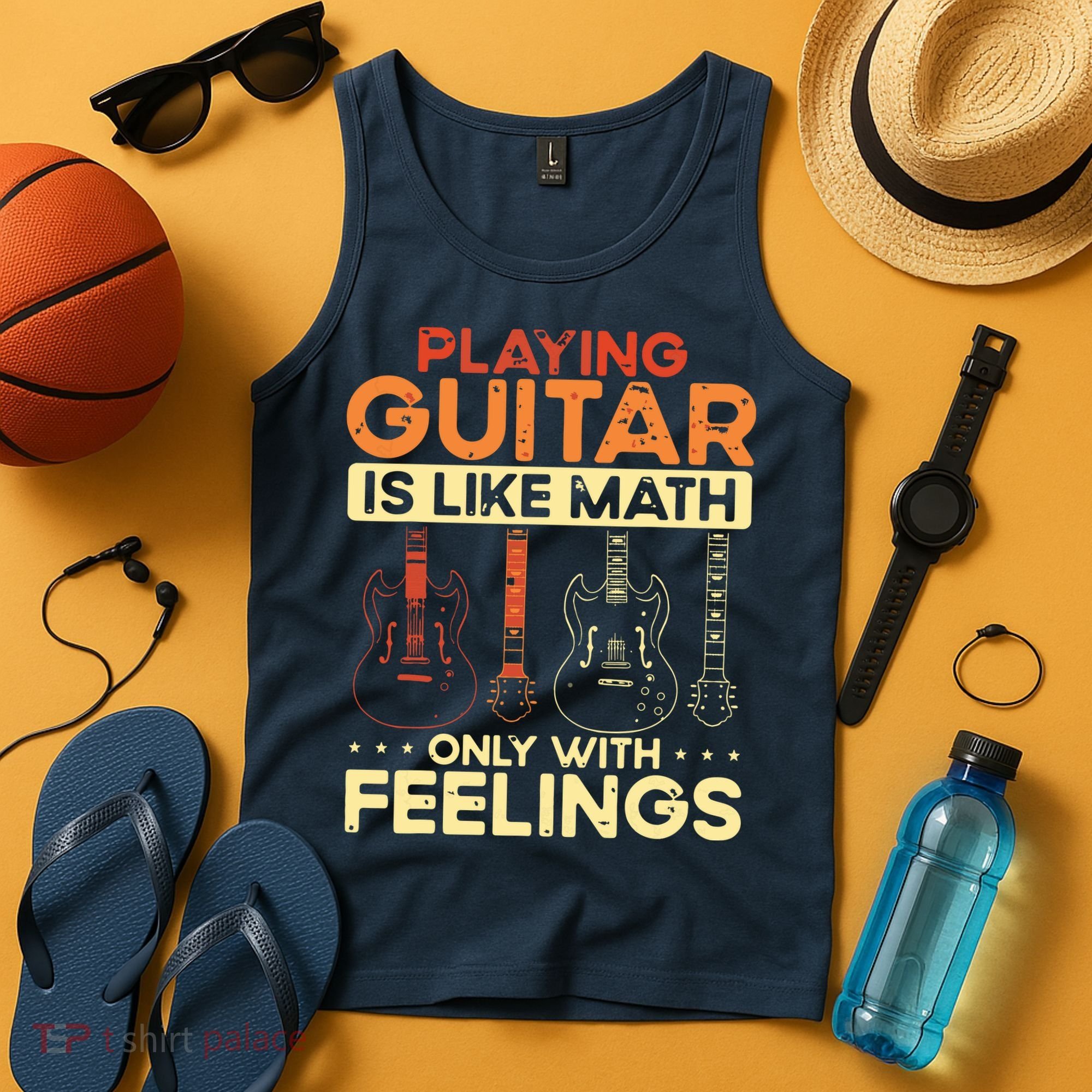 Playing Guitar Is Like Math Only With Feelings Guitar Tank Top