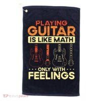 Playing Guitar Is Like Math Only With Feelings Guitar Golf Towel thumb 0