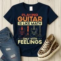Playing Guitar Is Like Math Only With Feelings Guitar Women's T-Shirt thumb 3
