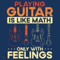 Playing Guitar Is Like Math Only With Feelings Guitar Kids Hoodie thumb 5