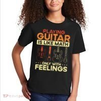 Playing Guitar Is Like Math Only With Feelings Guitar Kids T-Shirt thumb 2