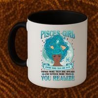 Pisces Girl Knows More Than She Says Coffee Mug thumb 2