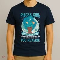 Pisces Girl Knows More Than She Says T-Shirt thumb 3
