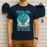 Pisces Girl Knows More Than She Says T-Shirt thumb 6