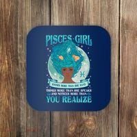 Pisces Girl Knows More Than She Says Coaster thumb 0