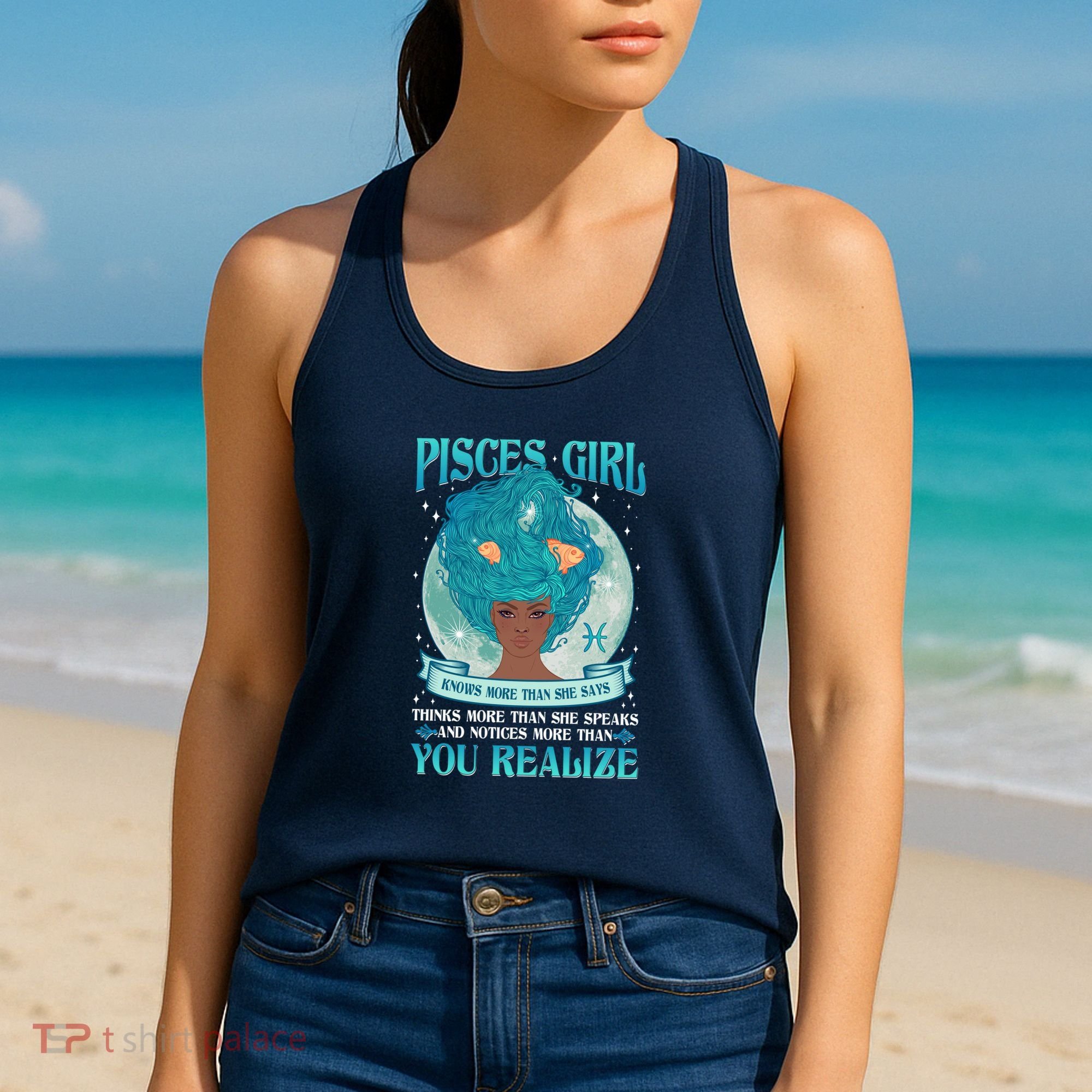 Pisces Girl Knows More Than She Says Women's Tank Top