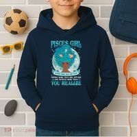Pisces Girl Knows More Than She Says Kids Hoodie thumb 2