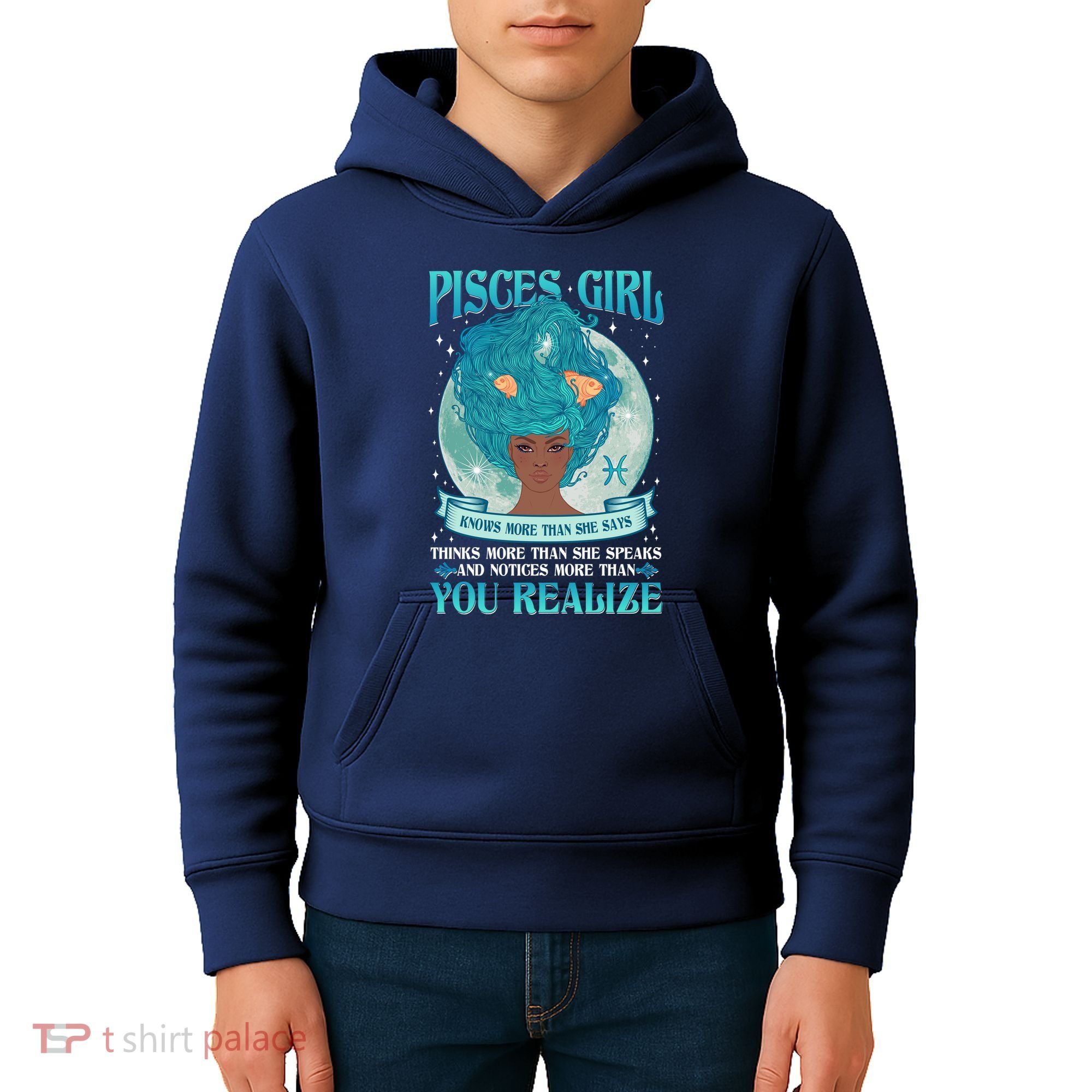 Pisces Girl Knows More Than She Says Kids Hoodie