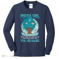 Pisces Girl Knows More Than She Says Kids Long Sleeve Shirt thumb 0