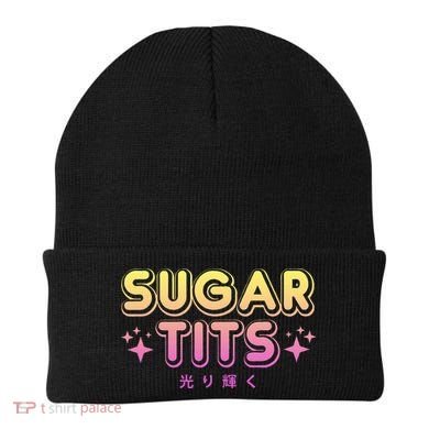 Pastel Goth Kawaii T Sugar Tits Sarcastic Gift Beanie