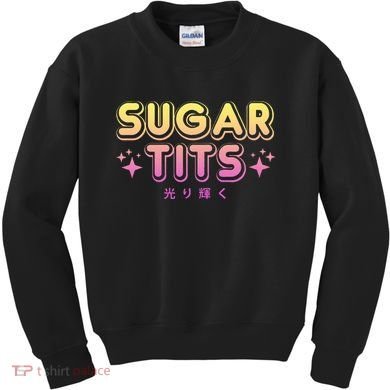 Pastel Goth Kawaii T Sugar Tits Sarcastic Gift Kids Sweatshirt